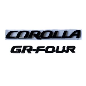 TOYOTA COROLLA GR REAR BADGE SET GLOSS BLACK